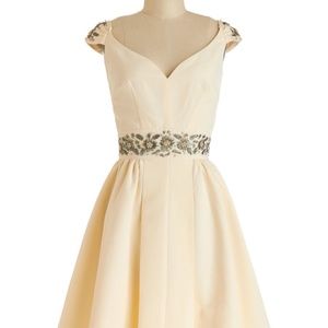 Classy Retro Ivory Dress